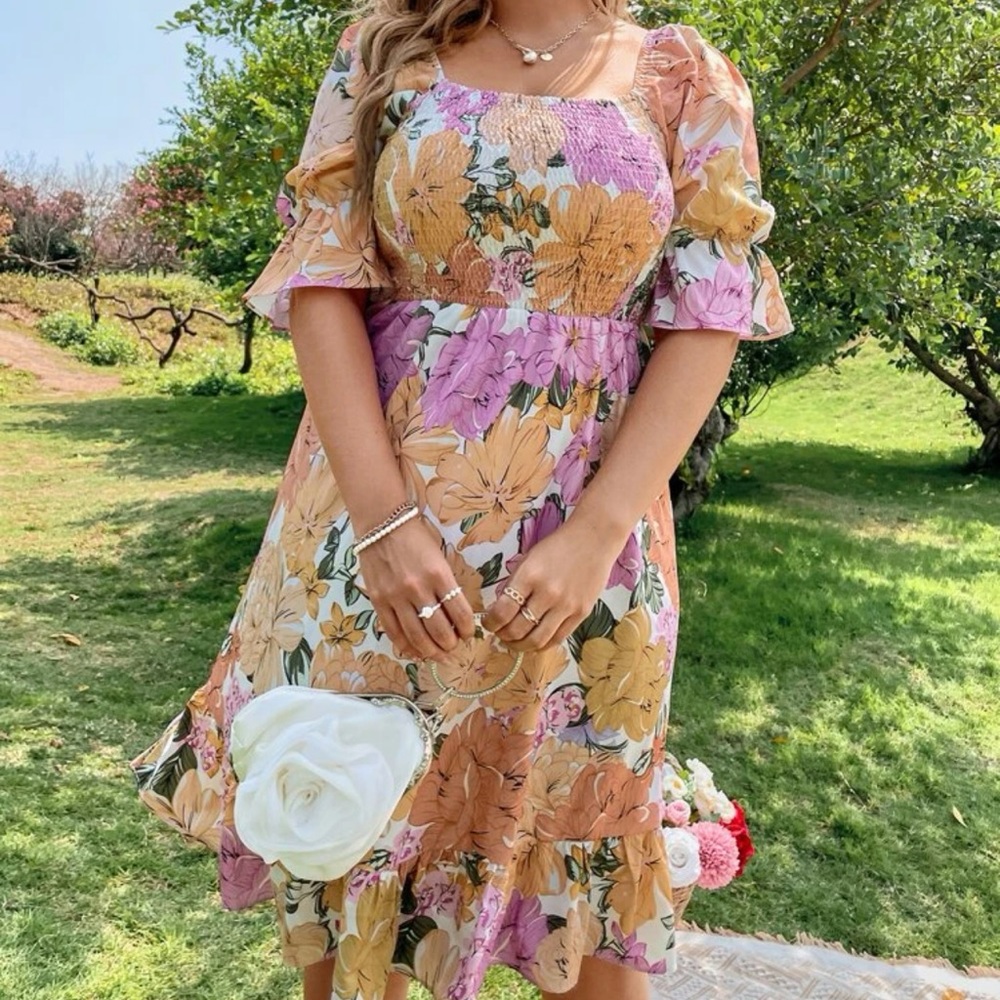 Floral midi dress